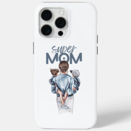 Presente Personalizado Super Mãe com Filho e Filha