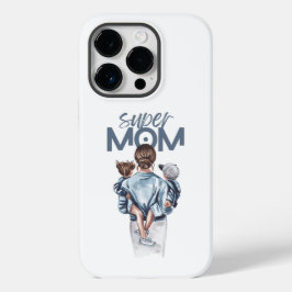 Presente Personalizado Super Mãe com Filho e Filha