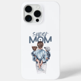 Presente Personalizado Super Mãe com Filho e Filha