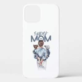 Presente Personalizado Super Mãe com Filho e Filha