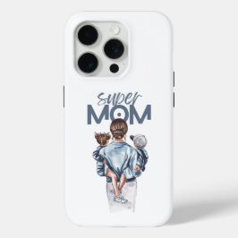 Presente Personalizado Super Mãe com Filho e Filha