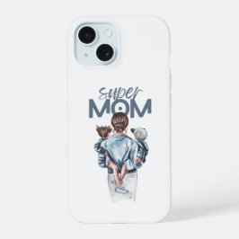 Presente Personalizado Super Mãe com Filho e Filha