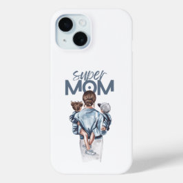 Presente Personalizado Super Mãe com Filho e Filha