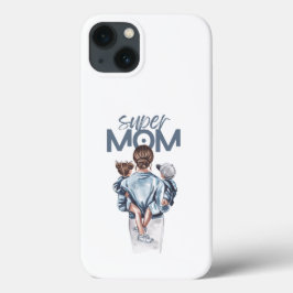Presente Personalizado Super Mãe com Filho e Filha