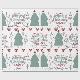 Presente Personalizar o papel de moldagem de Natal,