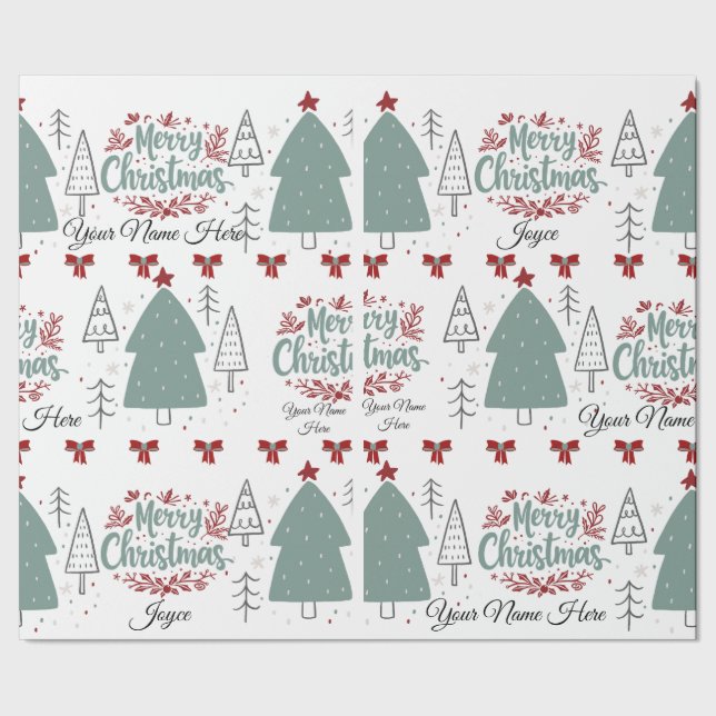 Presente Personalizar o papel de moldagem de Natal, (Barra)