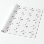 Presente Personalizar papel de enrolamento de casamentos<br><div class="desc">Personalize o papel de enrolamento de casamentos. Adicione facilmente o nome da noiva e noiva e a data do casamento.</div>