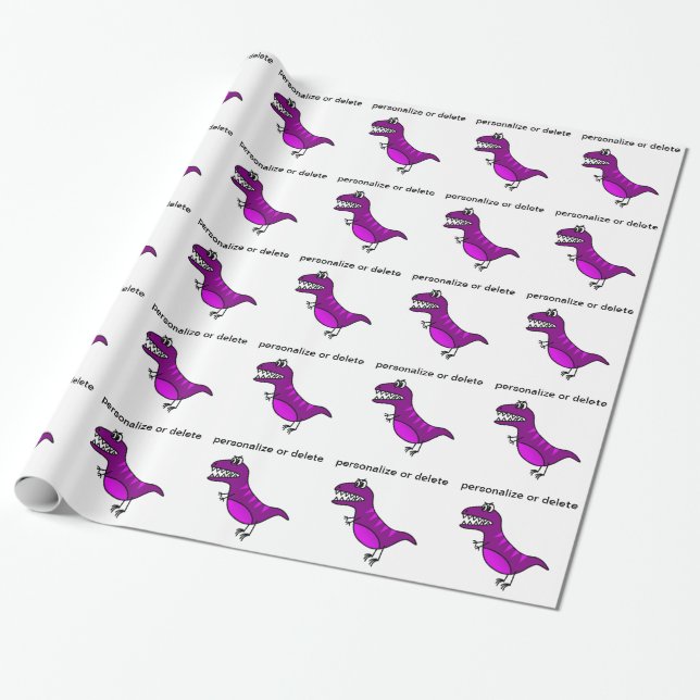 Presente Personalize o papel de envolvimento roxo do teste (Desenrolado)