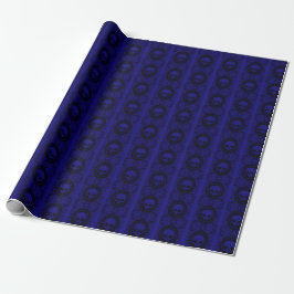 Presente Pincéis de Damasco de Cameo Preto no Papel de Mold