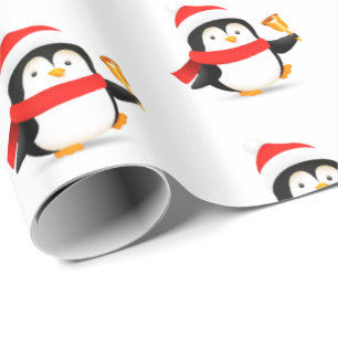 Presente Pinguim de Papel de Moldagem de Natal