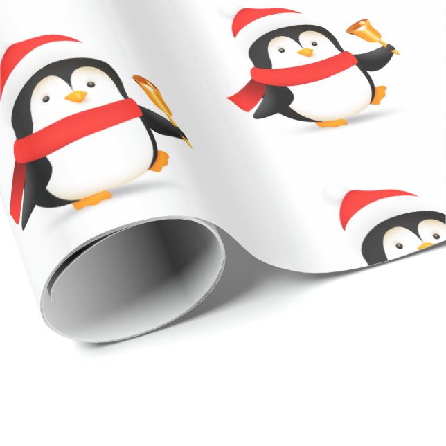 Presente Pinguim de Papel de Moldagem de Natal (Ponta do rolo)