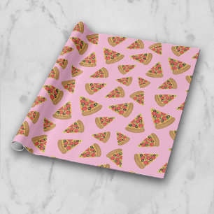 Presente Pizza Party - Padrões de papel de enrolamento cor-