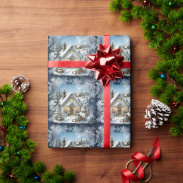 Presente Placas de papel de paisagem de natais vintages exc