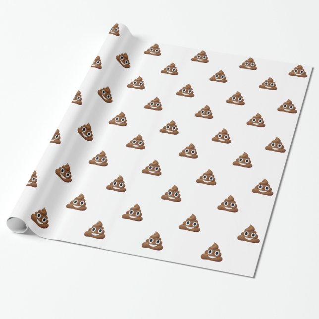 Presente Poopy pouco papel de envolvimento de Poo Emoji do (Desenrolado)