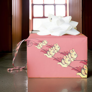Presente Porcos Voadores Dormir Papel de Embalagem de Natal