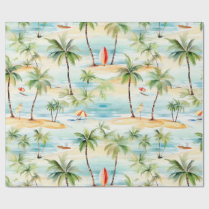 Presente Praia Tropical com Papel de Moldagem de Surpras