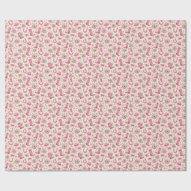 Presente Pratos de Papel para Chá de Bebê Cowgirl Rosa | Bo (Aberto)