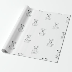 Presente Presentes Dalmatian do papel de envolvimento do