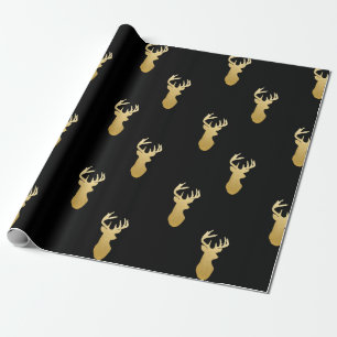 Presente Preto Dourado do papel de envolvimento do teste