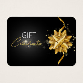 Presente preto elegante e luminoso com Arco Dourad