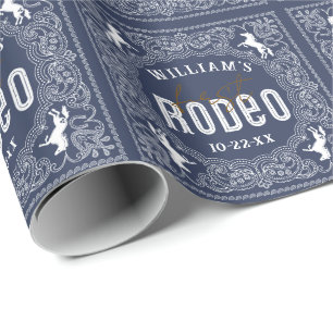 Presente Primeiro Rodeo - Papel de Embalagem de Aniversário
