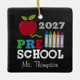 Presente Professor de Pré-Escola 2027 Enfeite com 