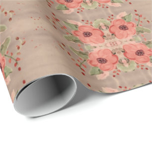 Presente Quebra de papel do Designer Flor Vermelho
