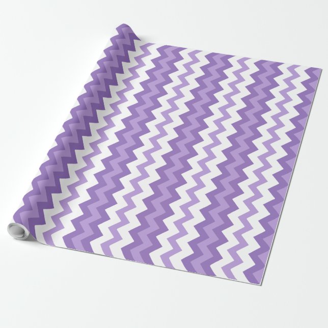 Presente Quebra de papel violeta e cavaleiros brancos (Desenrolado)