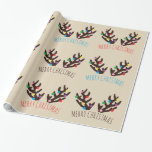 Presente Rebeldes Festivos Antlers, Papel de Embalagem de N<br><div class="desc">Renas Festivas,  Enfeite De Papel De Natal. Esta design de Natal festiva vai despertar o presente de qualquer um.</div>