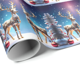 Presente Reindeer Jewels Papel de moldagem de Natal