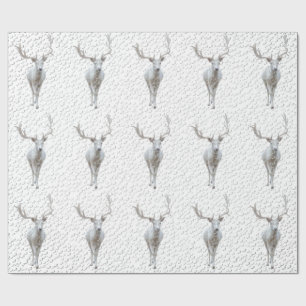 Presente Reindeer no Papel de Moldagem de Neve