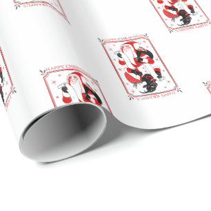 Presente Repto dos reis de Kristmas. Papel de envolvimento