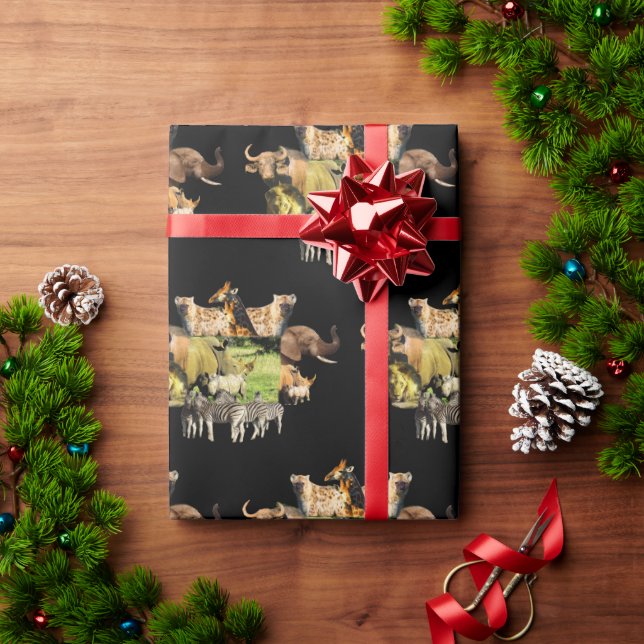 Presente Rhino, mãe e vitelo, papel de enrolar (Presente de Natal)