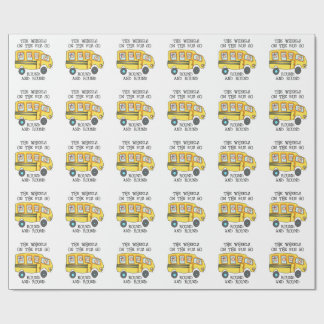 PRESENTE RODAS NO PAPEL DE EMBALAGEM DE ÔNIBUS
