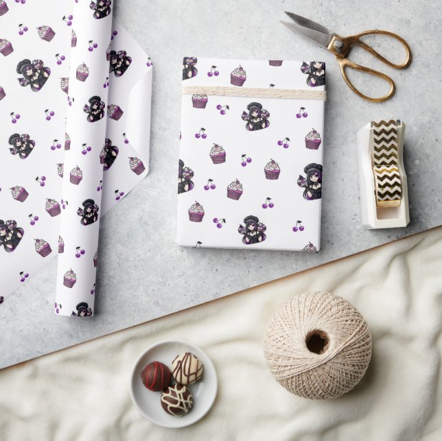 Presente Rolha De Papel De Enrolamento De Cupcakes Roxos E  (Artesanato)