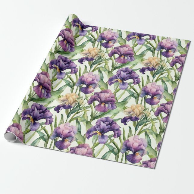 Presente Rolha de papel de moldagem Iris com borda de água (Desenrolado)