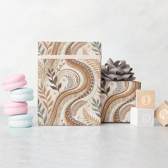 Presente Roll de papel de empacotamento do padrão Trendy Bo (Chá de bebê)