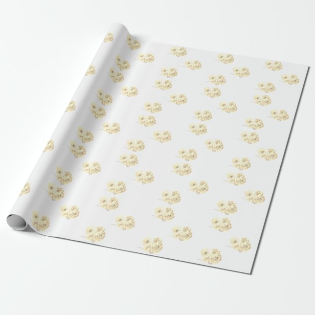 Presente Roll de papel de enrolamento Sepia Rosa (Desenrolado)