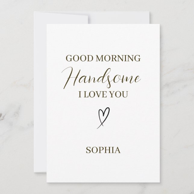 Presente Romântico Personalizado Bom Dia Bonito (Frente)