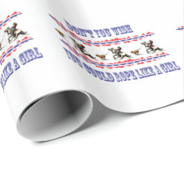 Presente Roping ocidental da vaqueira do papel de papel de