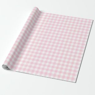Presente Rosa claro e papel de moldagem da Xadrez de verifi