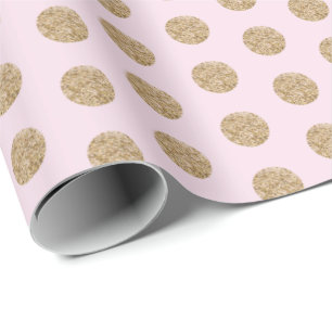 Presente Rosa claro  Papel Dourado de Moldagem de Pontos Br