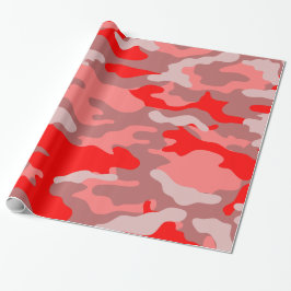 Presente Rosa e papel de envolvimento vermelho da