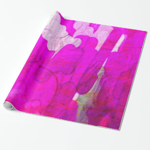 Presente rosa metálico brilhante das cores, papel de