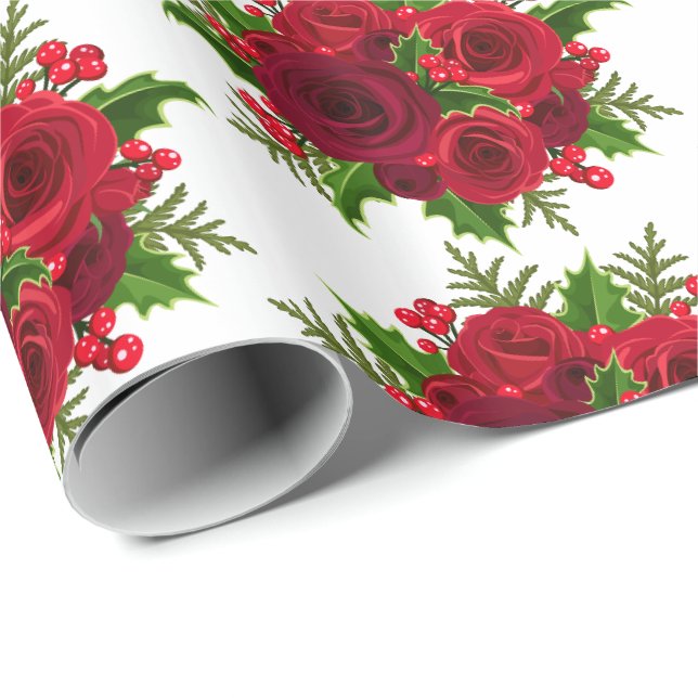Presente Rosas vermelhas de papel de enrolamento de feriado (Ponta do rolo)