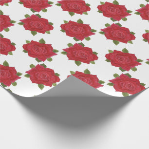 Presente Rosas vermelhas românticas no papel de