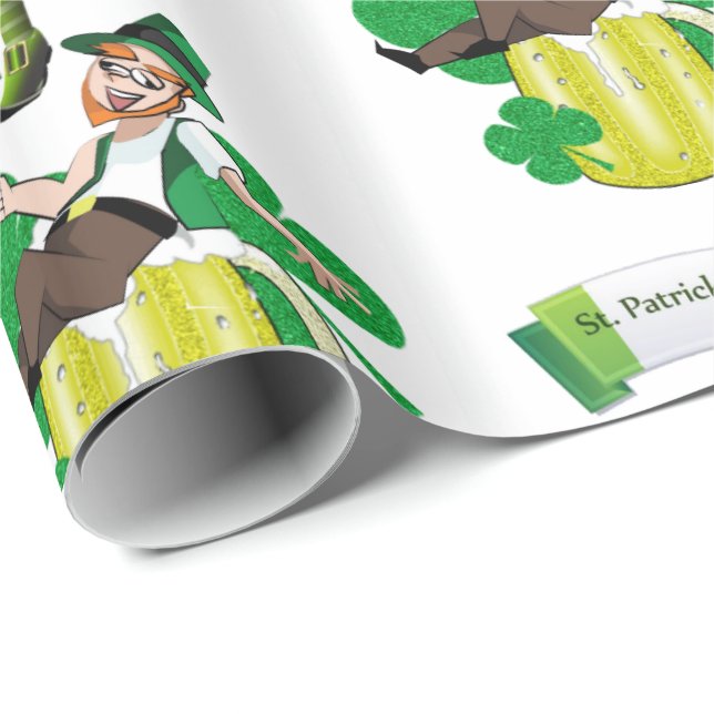 Presente Rua, cerveja de papel de enrolar no dia de Patrick (Ponta do rolo)