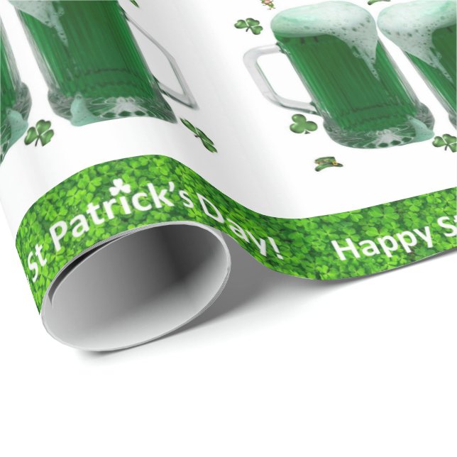 Presente Rua, cerveja de papel de enrolar no dia de Patrick (Ponta do rolo)