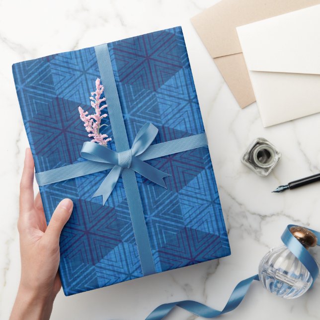 Presente Sashiko Snowflake Papel de enrolamento de retalhos (Presentear)