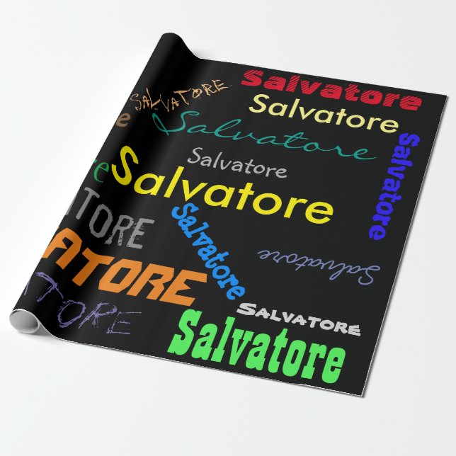 Presente Seu papel de envolvimento conhecido personalizado (Desenrolado)